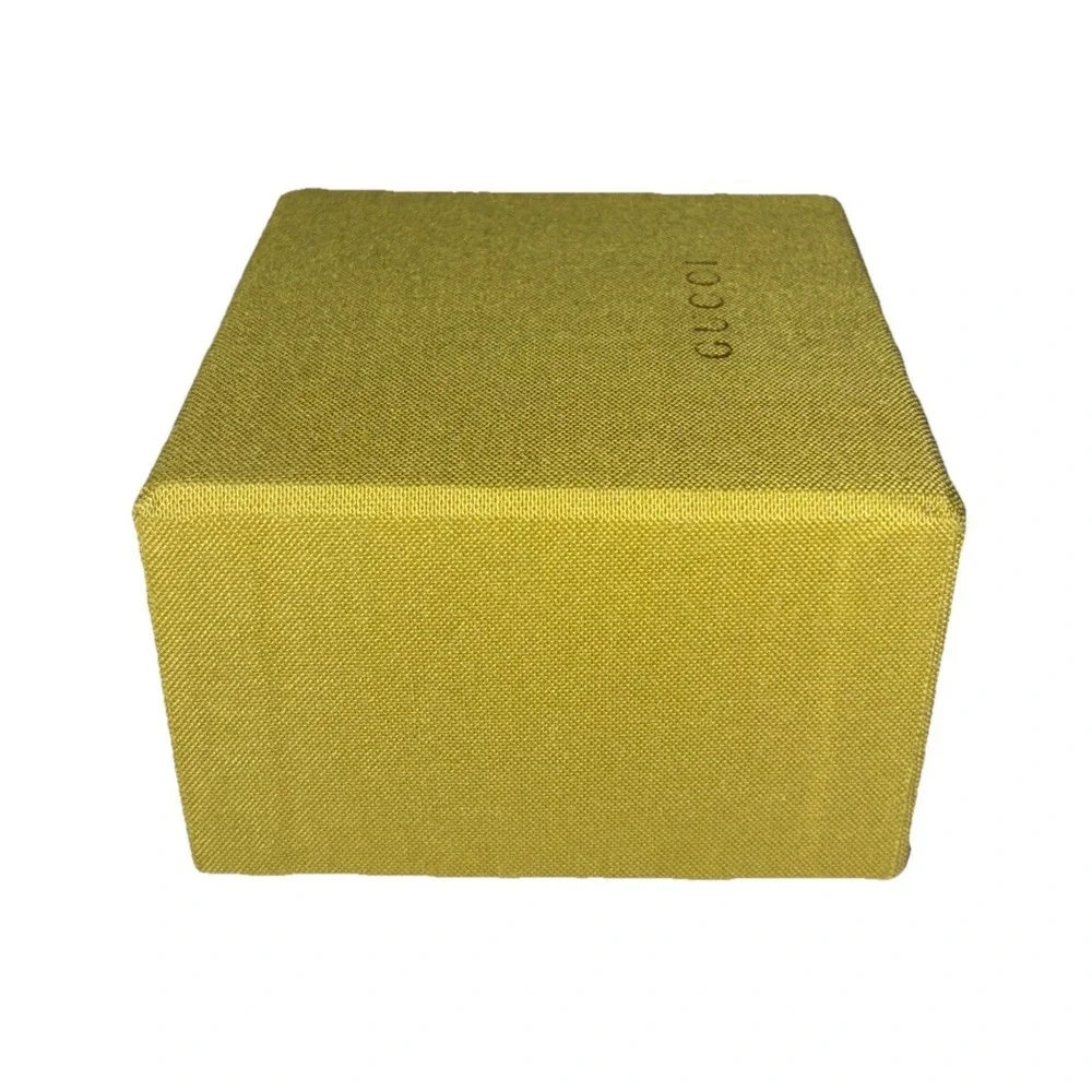 Gucci Gift Box Green Fabric Purple Interior Ring Jewelry Small 3x3x2.25